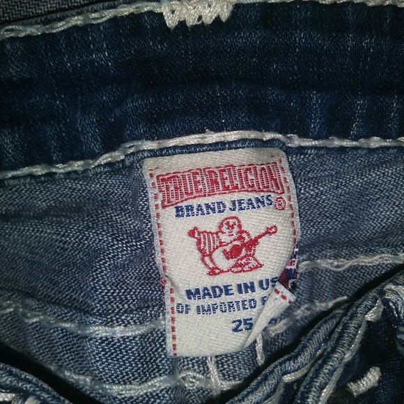 True Religion Sophie Super T Shorts size 25 - Picture 3 of 5